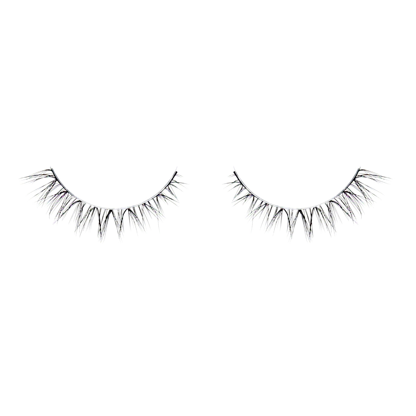 Pair of false eyelashes on a white background